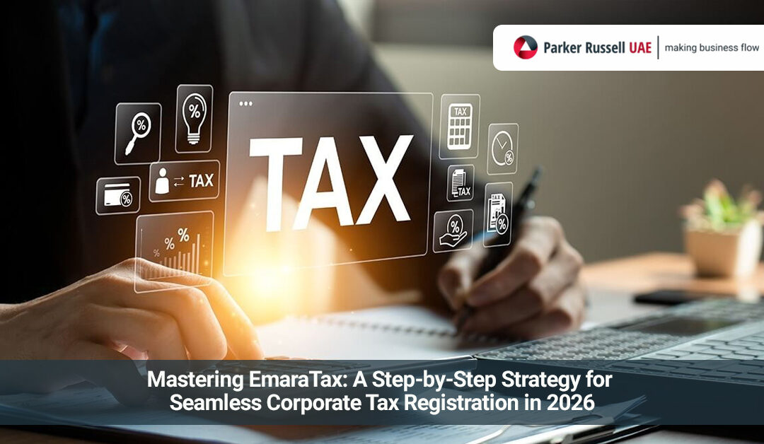 EmaraTax portal interface for corporate tax registration UAE 2026